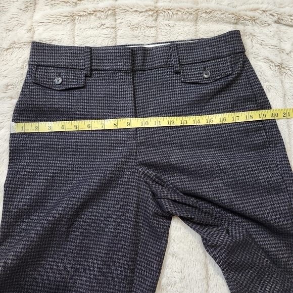 SIZE 8T LOFT Trouser Wool looking Black Grey color High waist dress pant NWT - Picture 10 of 15